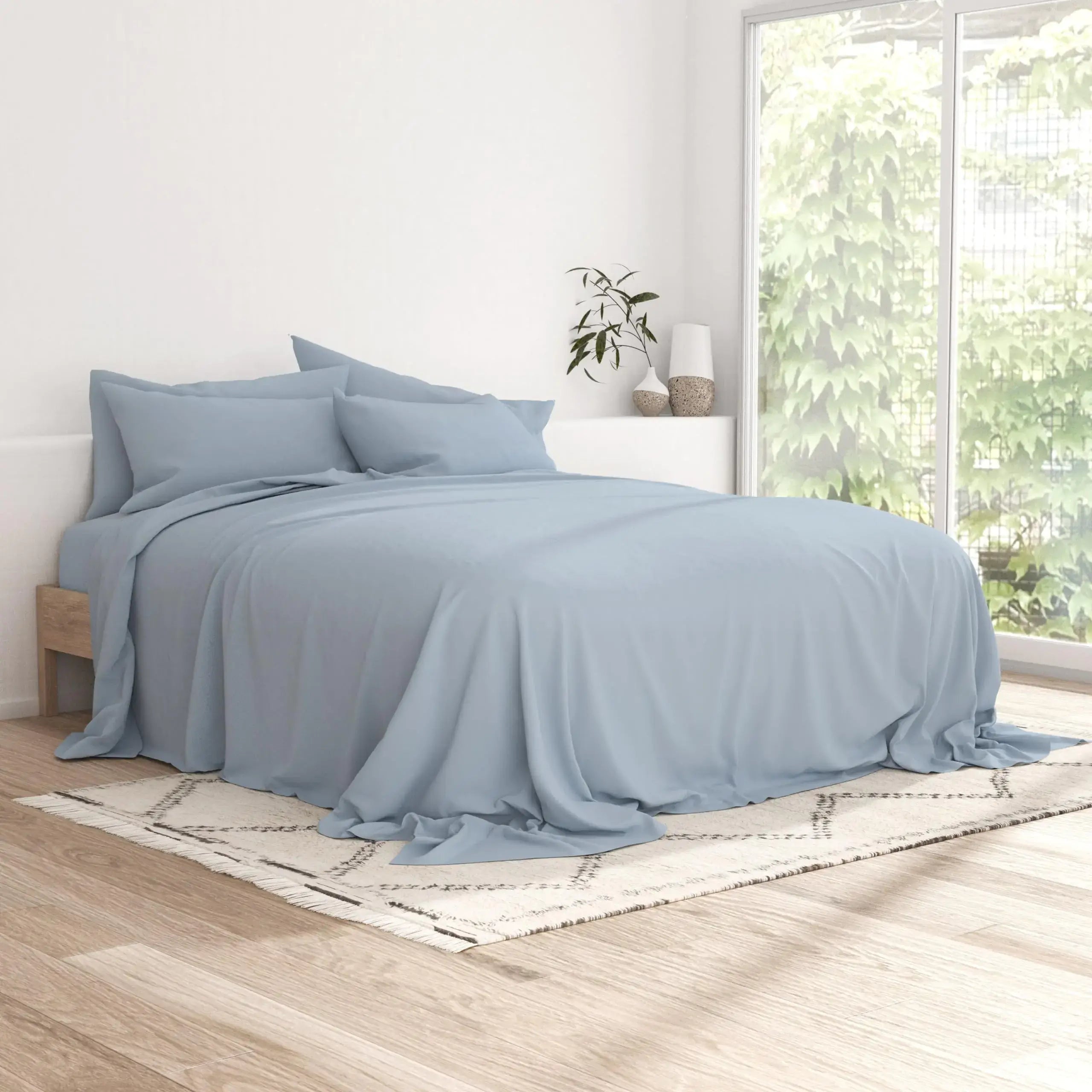 LINENS & HUTCH Sheet Set 6-Piece Microfiber Pastel Ultra Soft Bedding - Sleep Haven Linens